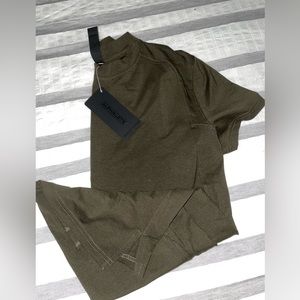 Mens Alphalete Premium fitted T-shirt Size M Green